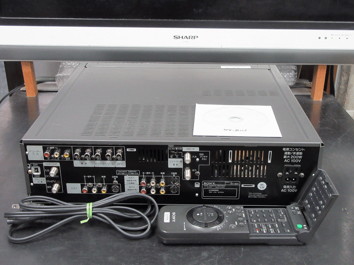 ◇◇SONY 高画質Hi8/VHS・整備済保証付WV-BW1動作美品 i0403 ◇◇SONY 高画質Hi8/VHS・整備済保証付WV-BW1動作美品 i0403