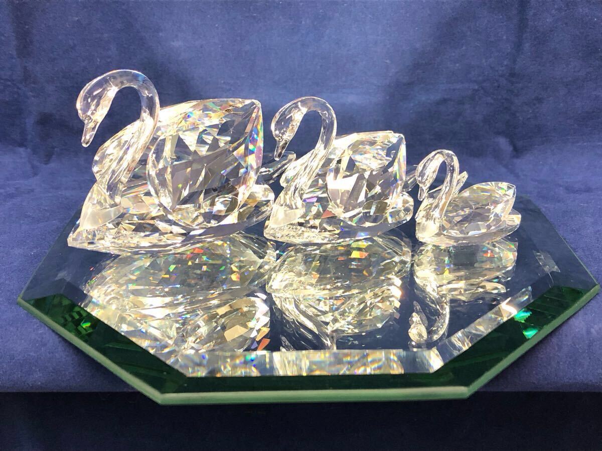 SWAROVSKI スワロフスキー クリスタル 3点 スワン 白鳥 大中小 SWAROVSKI スワロフスキー クリスタル 3点 スワン 白鳥 大中小