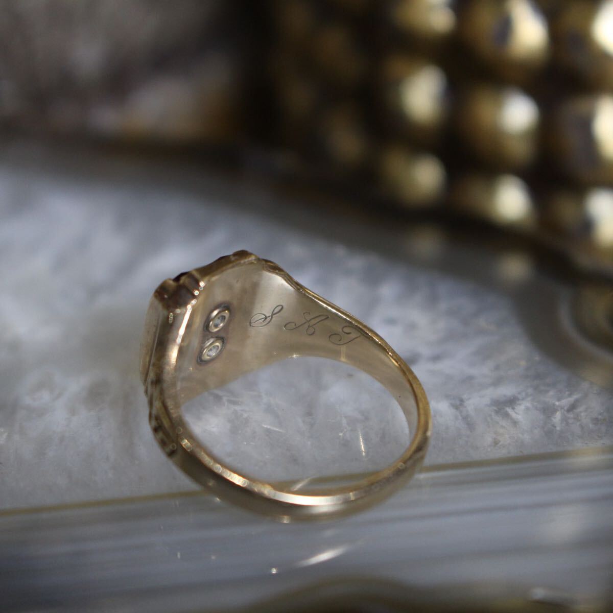 60's USA VINTAGE 1961 HJ Herff Jone 10K COLLEGE RING/1961年 60's USA VINTAGE 1961 HJ Herff Jone 10K COLLEGE RING/1961年
