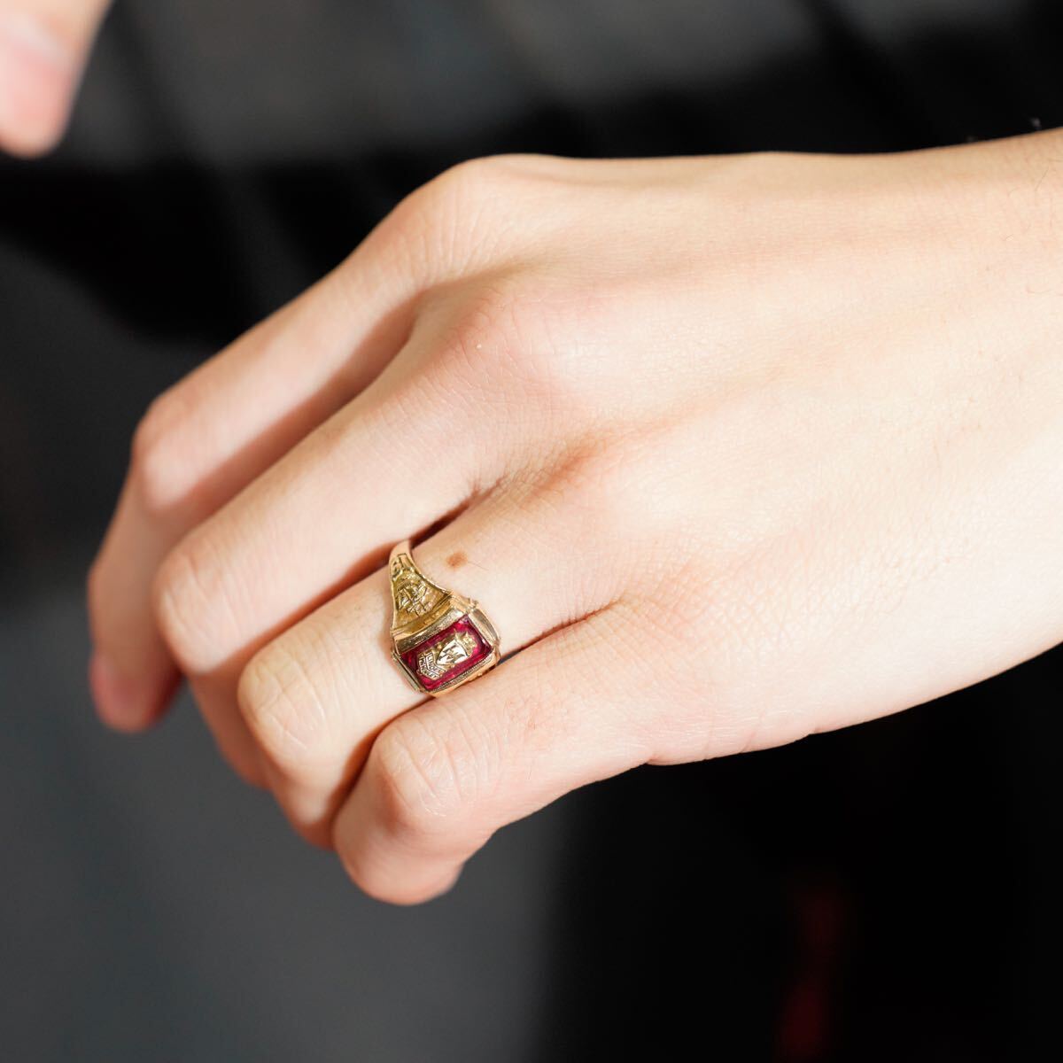 60's USA VINTAGE 1961 HJ Herff Jone 10K COLLEGE RING/1961年 60's USA VINTAGE 1961 HJ Herff Jone 10K COLLEGE RING/1961年