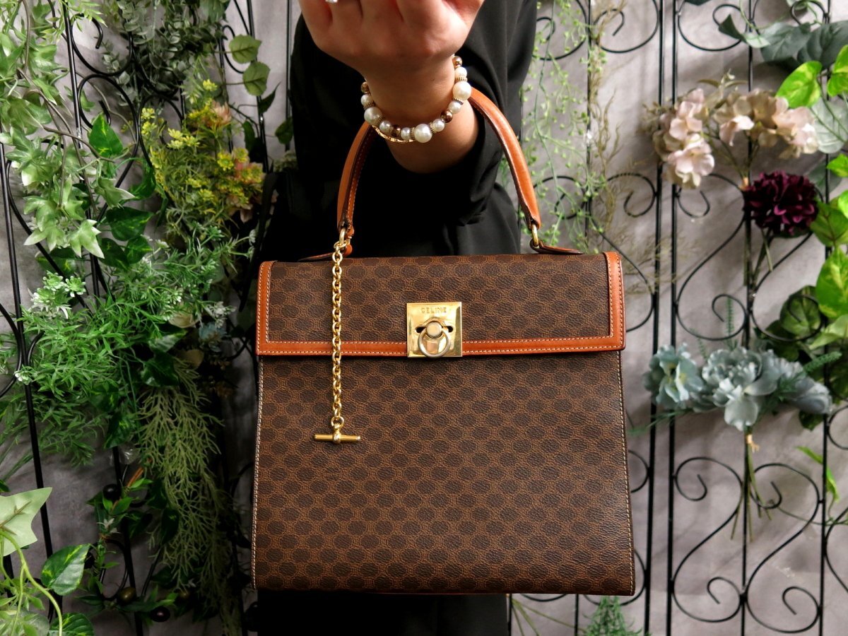 ○超美品○CELINE セリーヌ○マカダム○ガンチーニ○カーフ ○超美品○CELINE セリーヌ○マカダム○ガンチーニ○カーフ