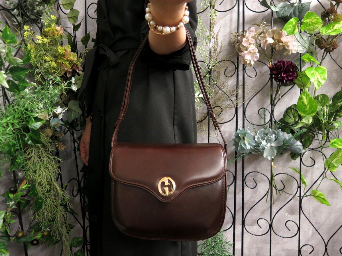 超美品○GUCCI オールド グッチ○ロゴ金具○カーフ レザー 本革 超美品○GUCCI オールド グッチ○ロゴ金具○カーフ レザー 本革