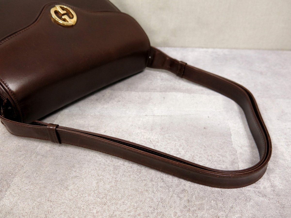 超美品○GUCCI オールド グッチ○ロゴ金具○カーフ レザー 本革 超美品○GUCCI オールド グッチ○ロゴ金具○カーフ レザー 本革