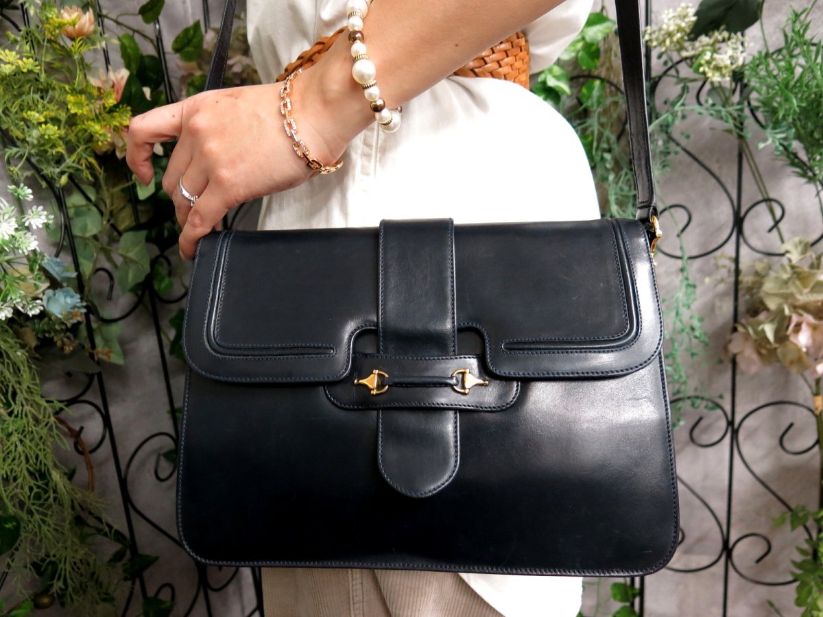 ○超美品○GUCCI オールド グッチ○ホースビット○カーフ レザー ○超美品○GUCCI オールド グッチ○ホースビット○カーフ レザー