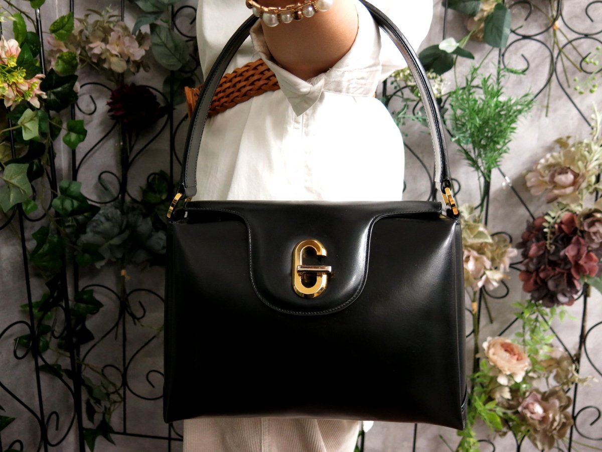 ○超美品○GUCCI オールド グッチ○カーフ レザー 本革○ハンド ○超美品○GUCCI オールド グッチ○カーフ レザー 本革○ハンド