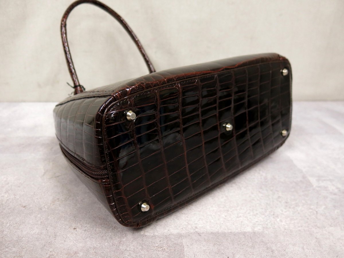 ○超美品○JRA 認定○シャイニング クロコダイル 本 ワニ 革 ○超美品○JRA 認定○シャイニング クロコダイル 本 ワニ 革