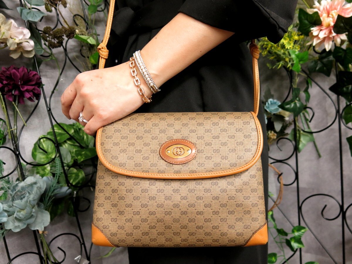 ○超美品○GUCCI オールド グッチ○マイクロGG○PVC カーフ ○超美品○GUCCI オールド グッチ○マイクロGG○PVC カーフ