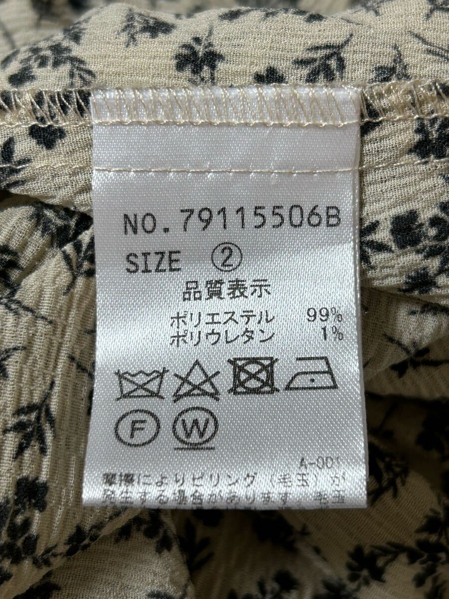 【COCO DEAL★ココディール】花柄フレアロングワンピース・薄手・裏地なし・サイズ2_画像10