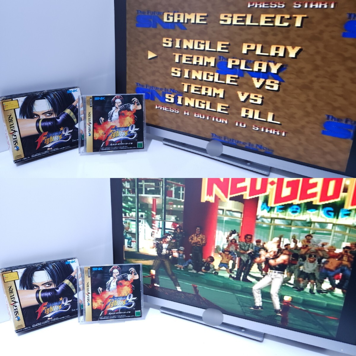  Sega Saturn THE KING OF FIGHTERS 95, l SEGA SATURN SS игра soft повышение Ram картридж / рабочий товар редкий товар с ящиком (S-13)