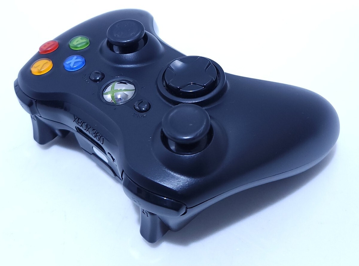  Microsoft XBOX 360 беспроводной чёрный управление + chat накладка Microsoft Xbox 360 редкий товар прекрасный товар / рабочий товар рабочее состояние подтверждено (E-3)
