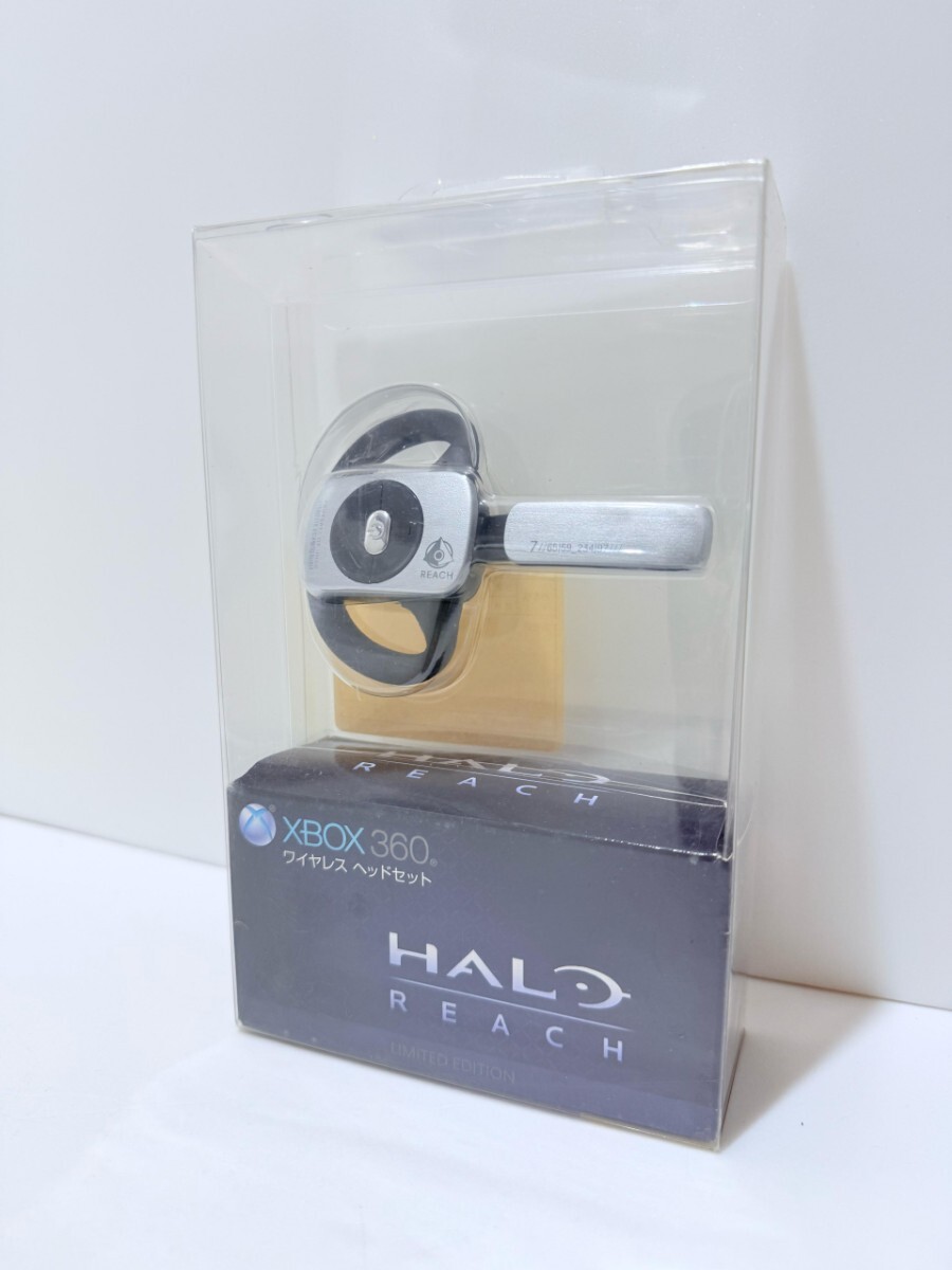 Halo Reach беспроводной слуховай аппарат headset Xbox 360 Mike серебряный ограниченая версия с ящиком работоспособность не проверялась (L-5)