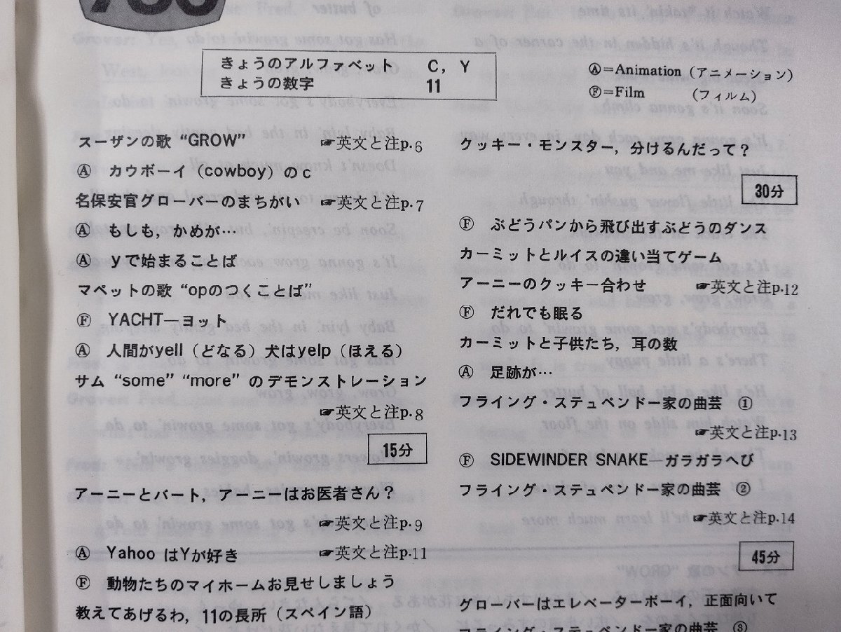 ｐ∞　セサミストリート　昭和52年１月號　NHK教育テレビ　日本放送出版協(xié)會　付録なし　/D03
