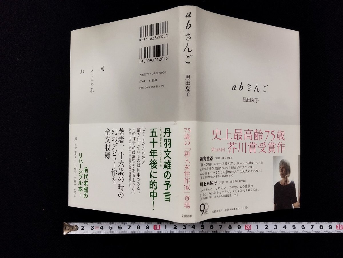 ｐ∞　abさんご　著?黒田夏子　2013年　文藝春秋　芥川賞　リバーシブル本　/C03
