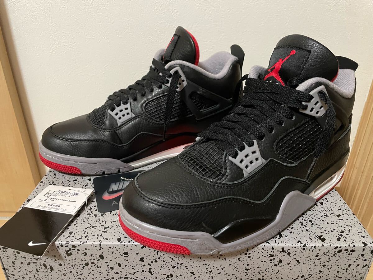 中古 US8.5 26.5cm Nike Air Jordan 4 Retro Bred Reimagined 中古 US8.5 26.5cm Nike Air Jordan 4 Retro Bred Reimagined