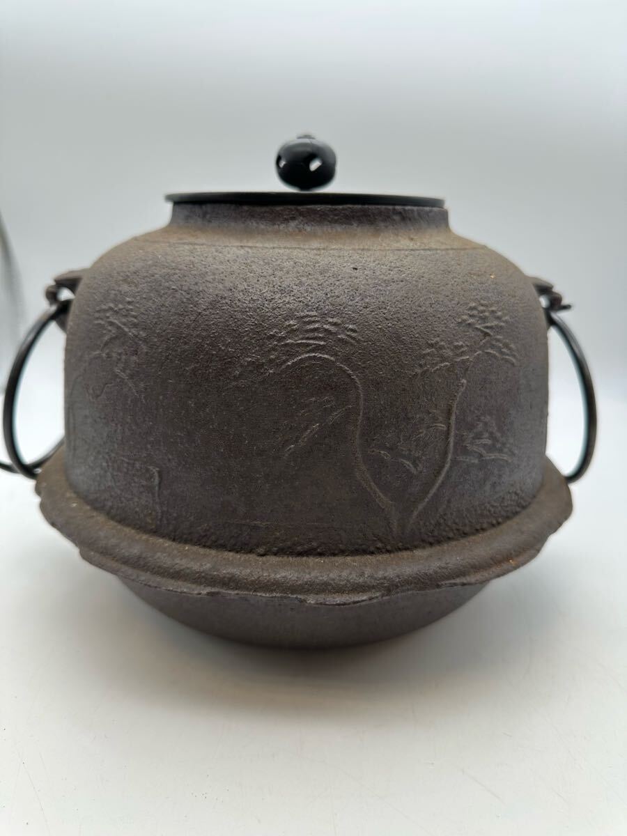 Y04055 釜師 金森浄栄 真形羽釜 茶釜 鉄釜 茶道具(釜)|売買され Y04055 釜師 金森浄栄 真形羽釜 茶釜 鉄釜 茶道具(釜)|売買され