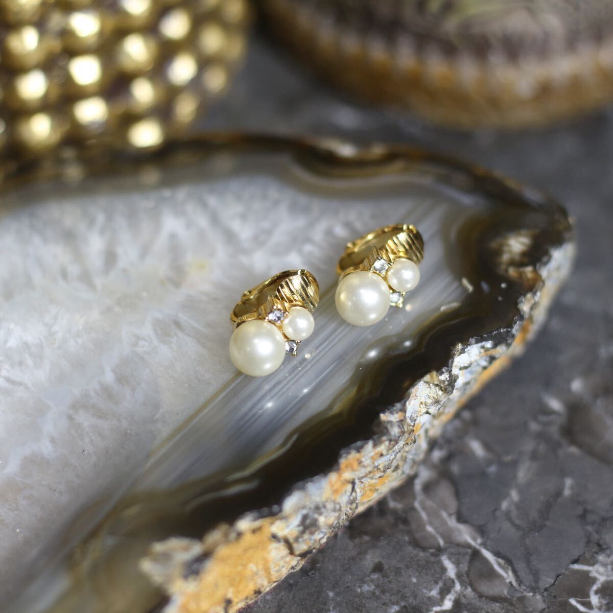 Christian Dior PEARL DESIGN RETRO EAR CLIPS/ Christian Dior жемчуг дизайн retro серьги 