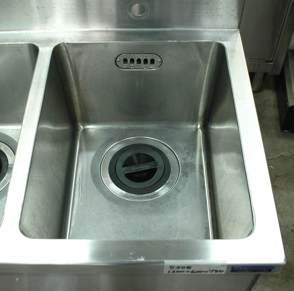 福岡～引取歓迎！マルゼン2槽シンク水切付 BSM2-126L 1200×600×750BG150 5308_画像4