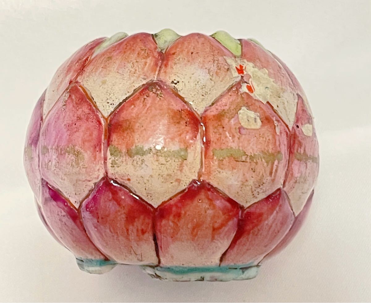 清時代 粉彩蓮花型小罐 賞物 置物 文房具 古陶磁器 中國古美術 清時代 粉彩蓮花型小罐 賞物 置物 文房具 古陶磁器 中國古美術
