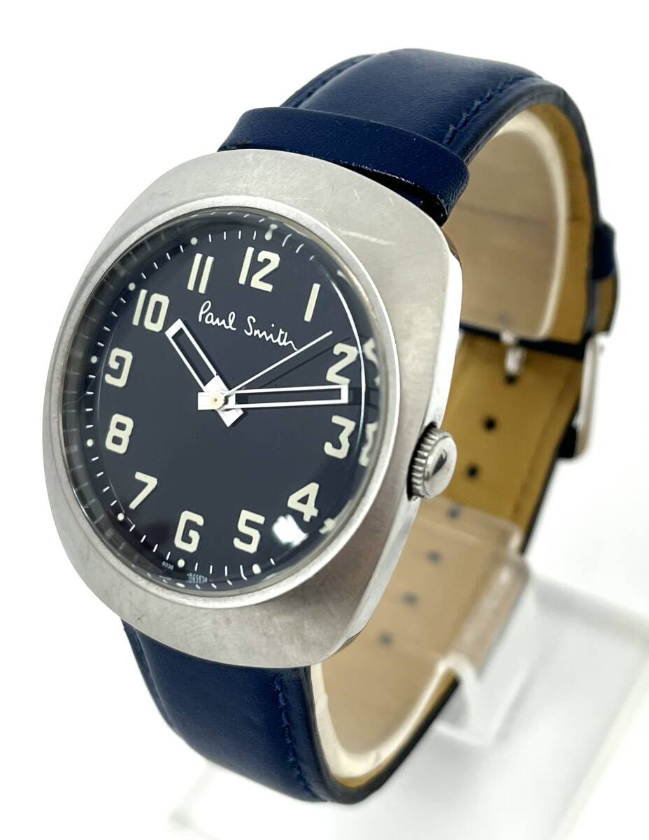 Z0782〇 1円~! PaulSmith ポールスミス 6038-H24326 SS×革 Z0782〇 1円~! PaulSmith ポールスミス 6038-H24326 SS×革