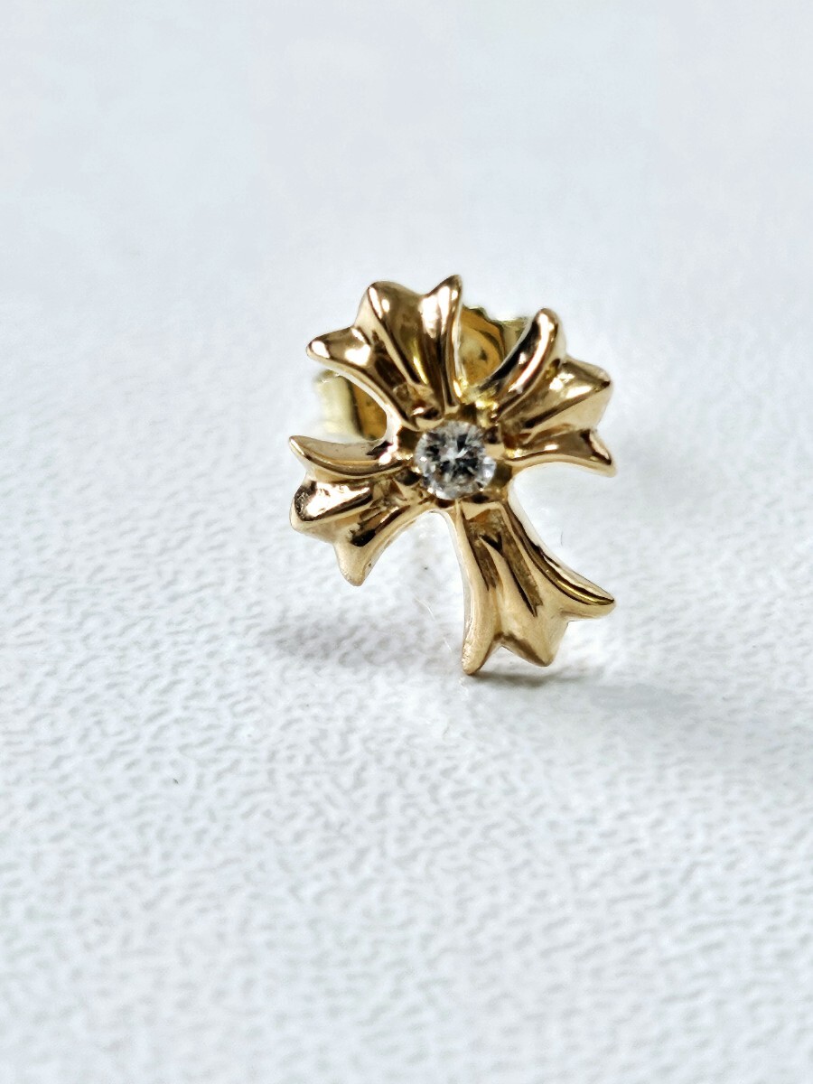 クロムハーツ CHROME HEARTS 22k CHクロス スタッド ピアス 1P クロムハーツ CHROME HEARTS 22k CHクロス スタッド ピアス 1P