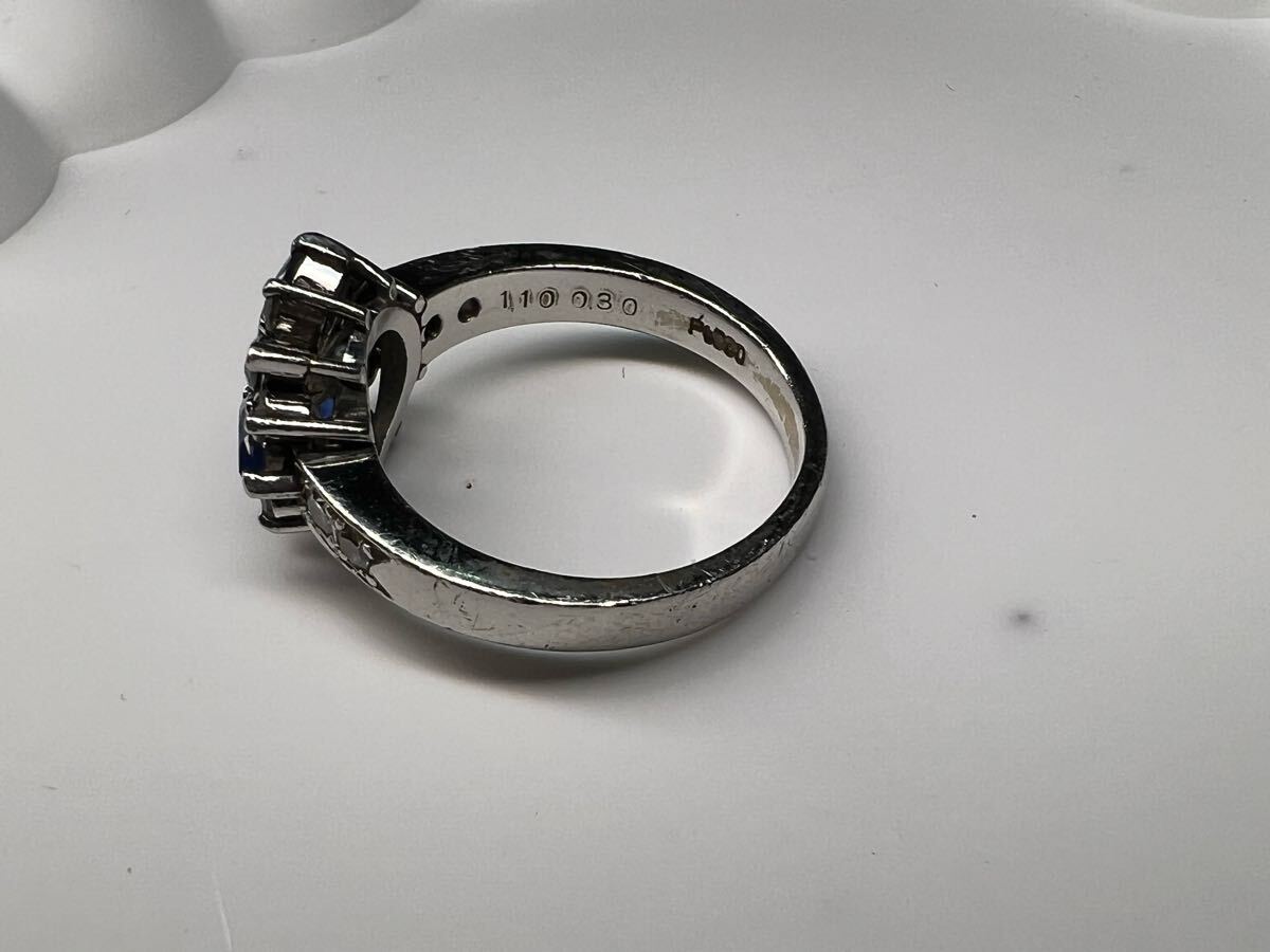 1円 Pt900 リング サファイア1.1ct ダイヤモンド 0.3ct EG0240 1円 Pt900 リング サファイア1.1ct ダイヤモンド 0.3ct EG0240