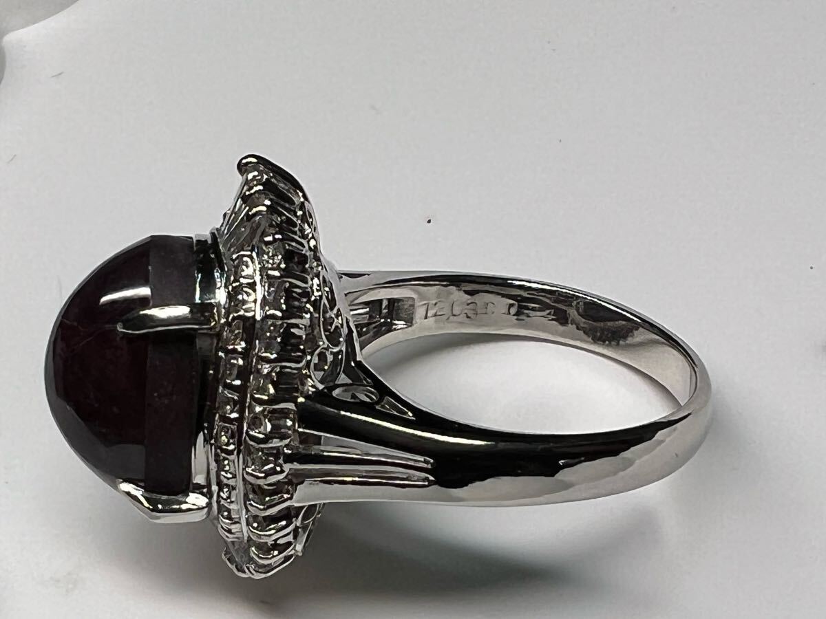 1円 Pt900 リング パープルスターサファイア 12.03ct 1円 Pt900 リング パープルスターサファイア 12.03ct