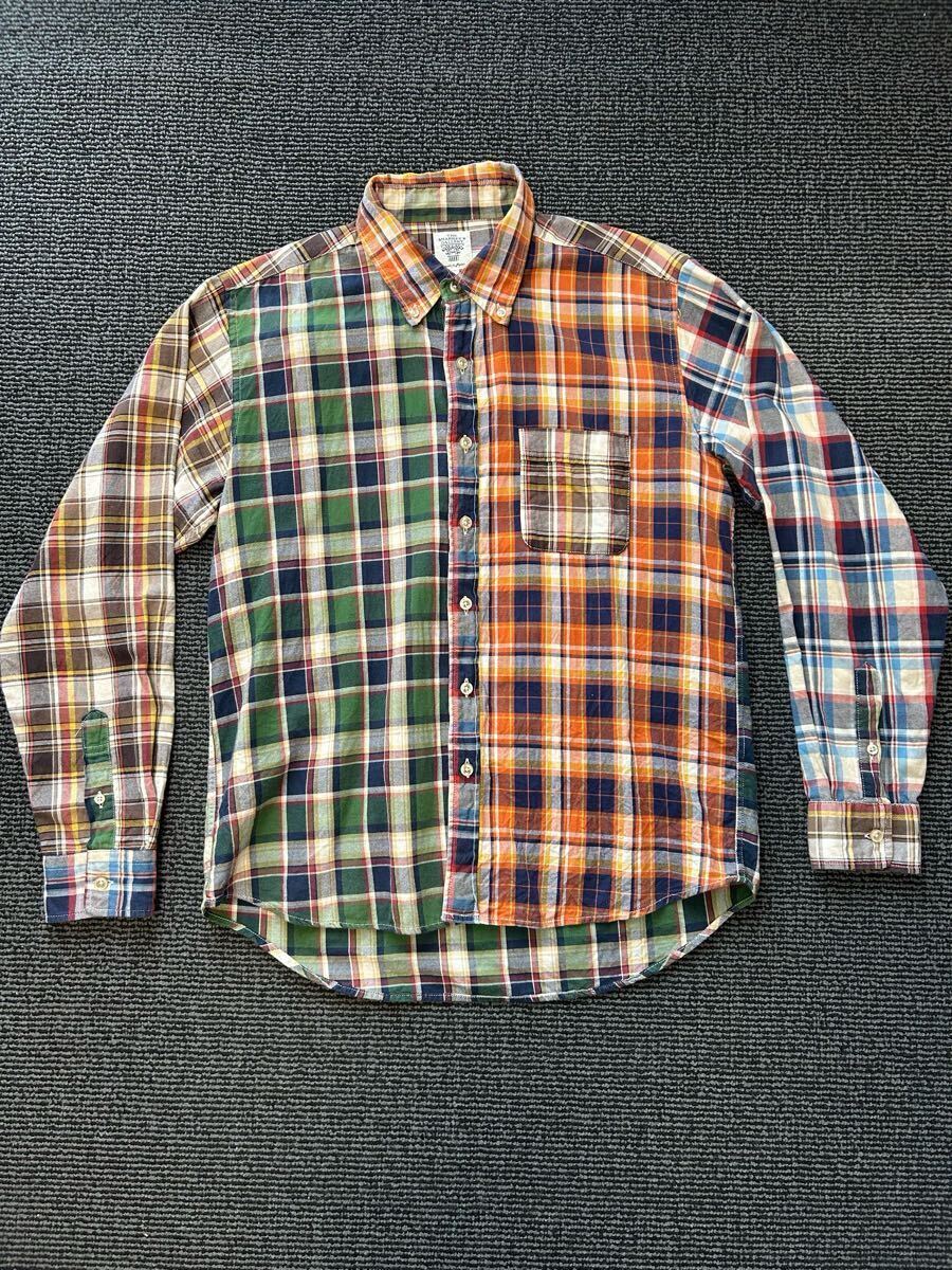 ザシャーキーズギャラリー THE SHARKEY'S GALLERY ボタンダウン 長袖 シャツ チェック柄 サイズL 日本製 美品_画像1