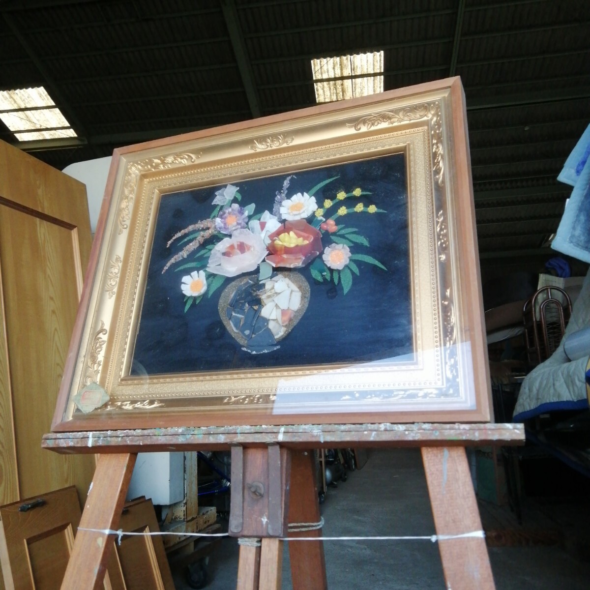 宝石画 貴石画 額縁 花 ストーンアート 壁飾り インテリア 特撰 宝石画 貴石画 額縁 花 ストーンアート 壁飾り インテリア 特撰