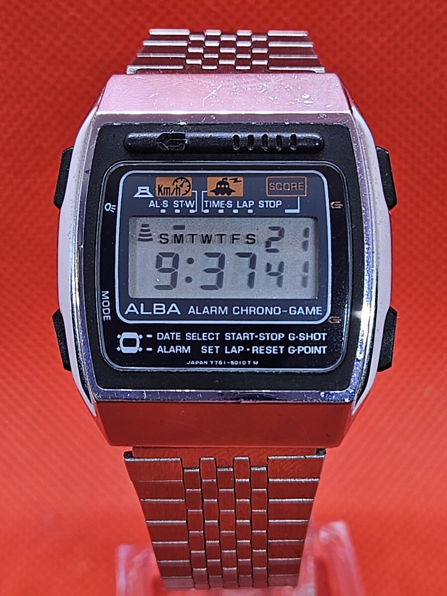 稼働品 激レア SEIKO ALBA CHRONO-GAME Y761-5010 セイコー 稼働品 激レア SEIKO ALBA CHRONO-GAME Y761-5010 セイコー