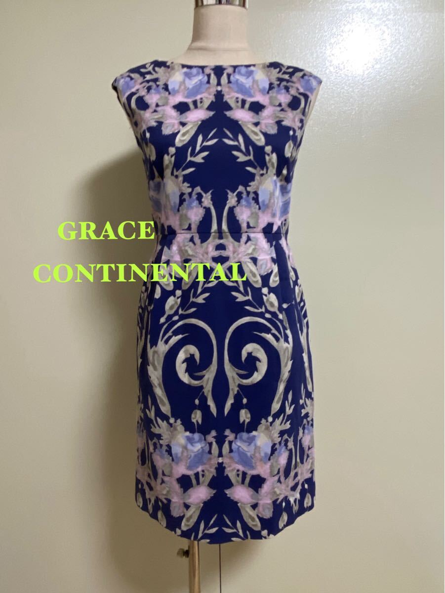 GRACE CONTINENTAL 花柄ノースリーブワンピース