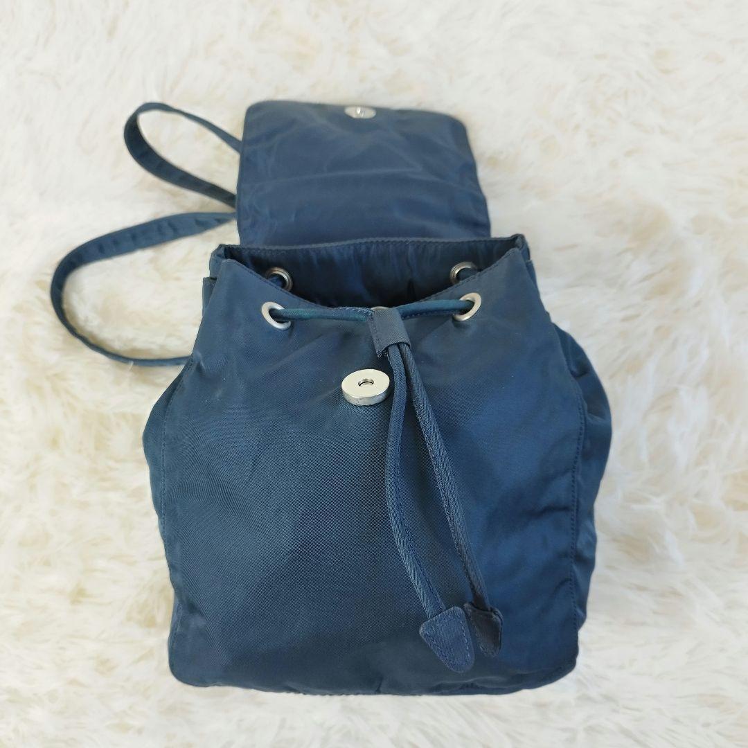 美品】PRADA プラダ バックパック ミニリュック 三角プレート 美品】PRADA プラダ バックパック ミニリュック 三角プレート