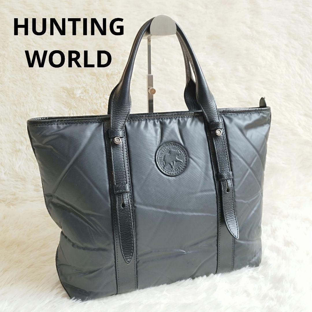 良品】HUNTING WORLD ハンティングワールド ハンドバッグ 良品】HUNTING WORLD ハンティングワールド ハンドバッグ