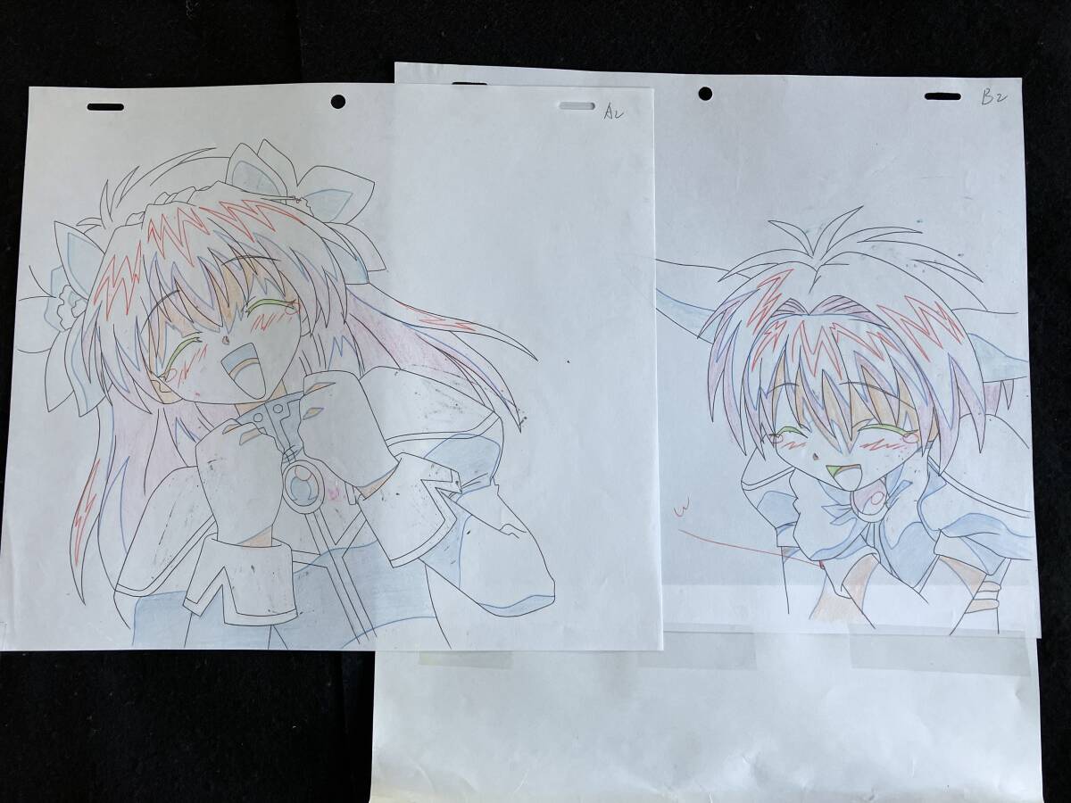 ギャラクシーエンジェル 直筆 セル画 原画 4枚セット ギャラクシーエンジェル 直筆 セル画 原画 4枚セット