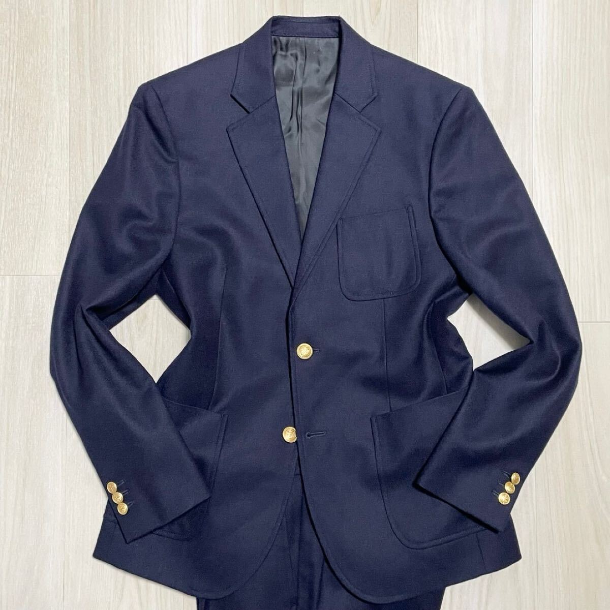 Mr.GENTLEMAN【金ボタン 美品】スーツ セットアップ M 紺 Mr.GENTLEMAN【金ボタン 美品】スーツ セットアップ M 紺