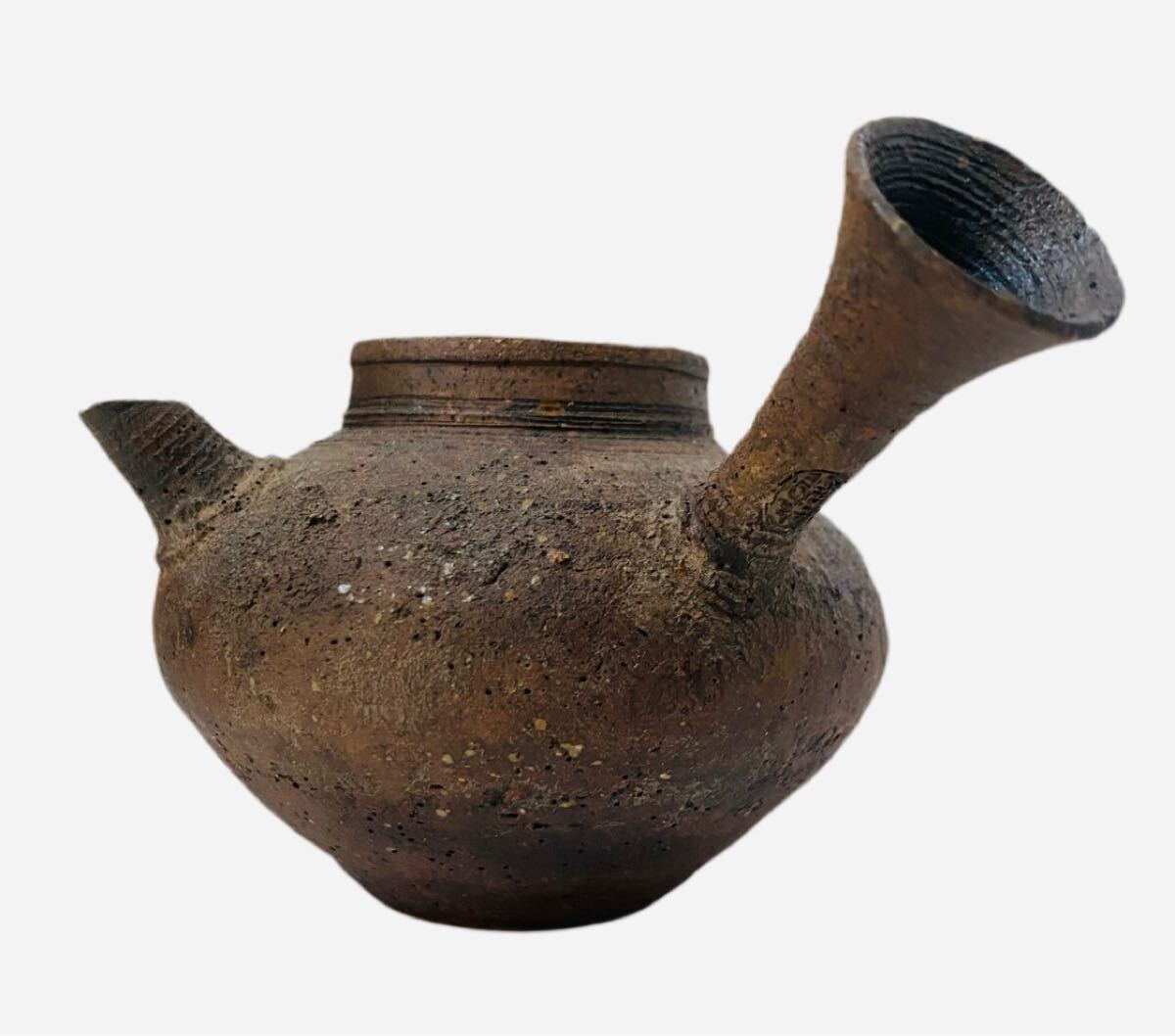 急須 南蛮焼 在銘 横手急須 横手 備前焼 茶器 煎茶道具 茶道具 急須 南蛮焼 在銘 横手急須 横手 備前焼 茶器 煎茶道具 茶道具