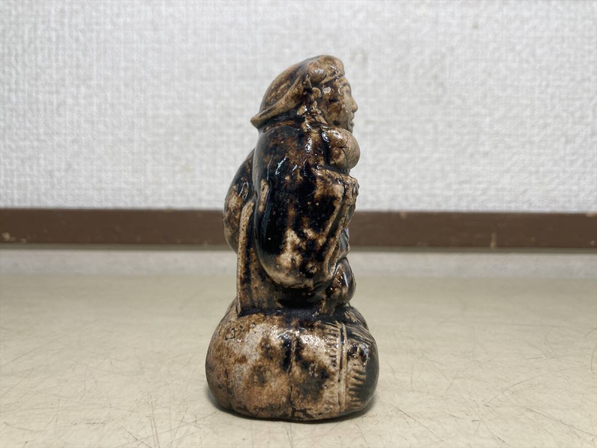 京都6☆ 七福神 大黒天 陶器 人形 高さ 約9cm 大黒様 打出の小槌