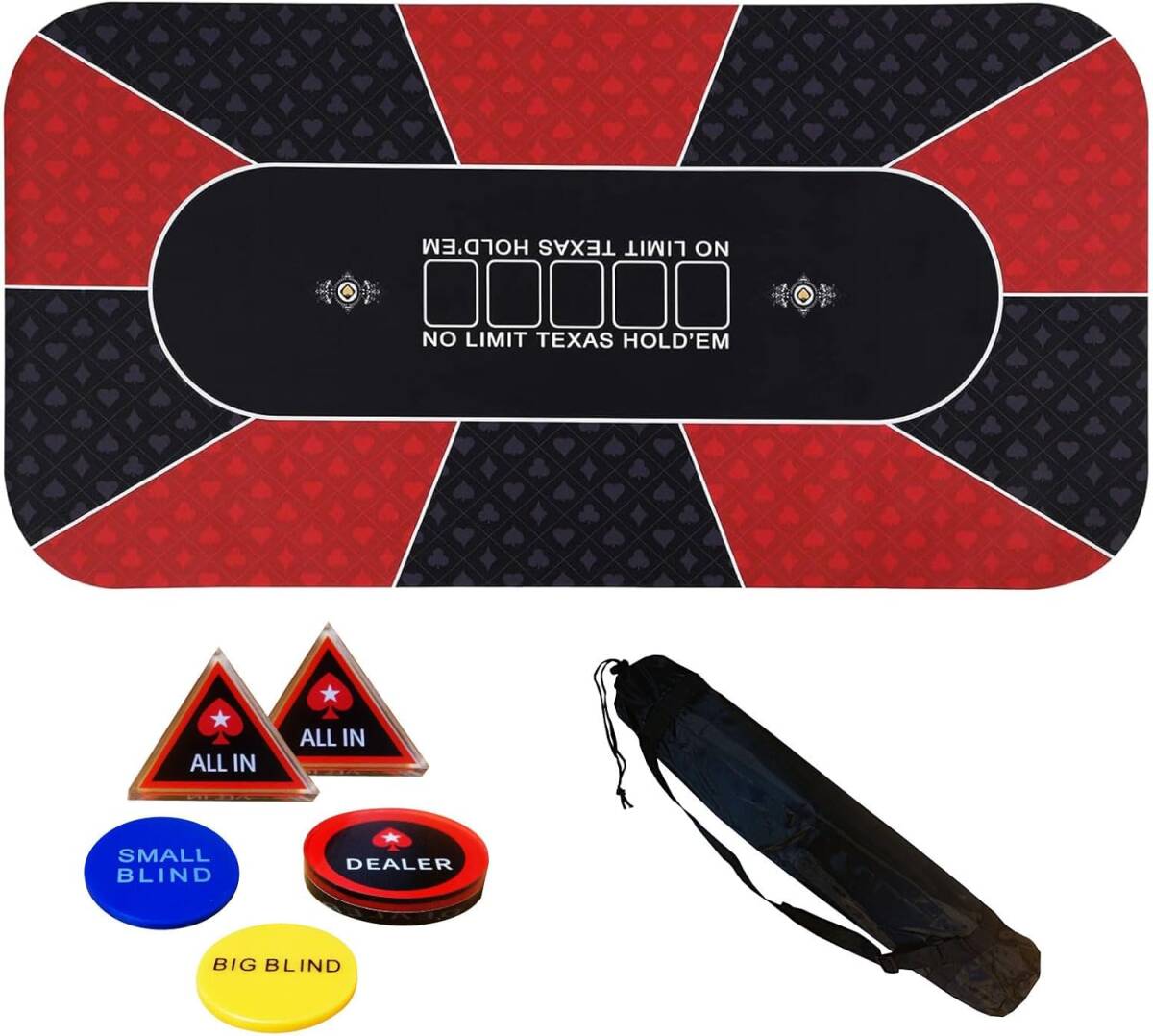 844 ポーカーマット 120cm 60cm 4種マーカーセット 収納袋付き 844 ポーカーマット 120cm 60cm 4種マーカーセット 収納袋付き