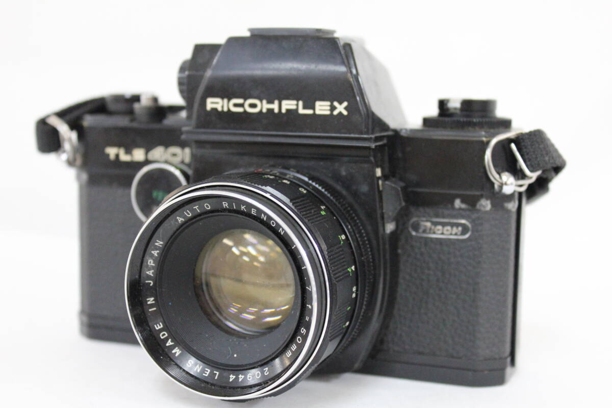 【訳あり品】 リコー Ricoh Ricohflex TLS401 ブラック Auto Rikenon 50mm F1.7 M42マウント ボディレンズセット M5318_画像1
