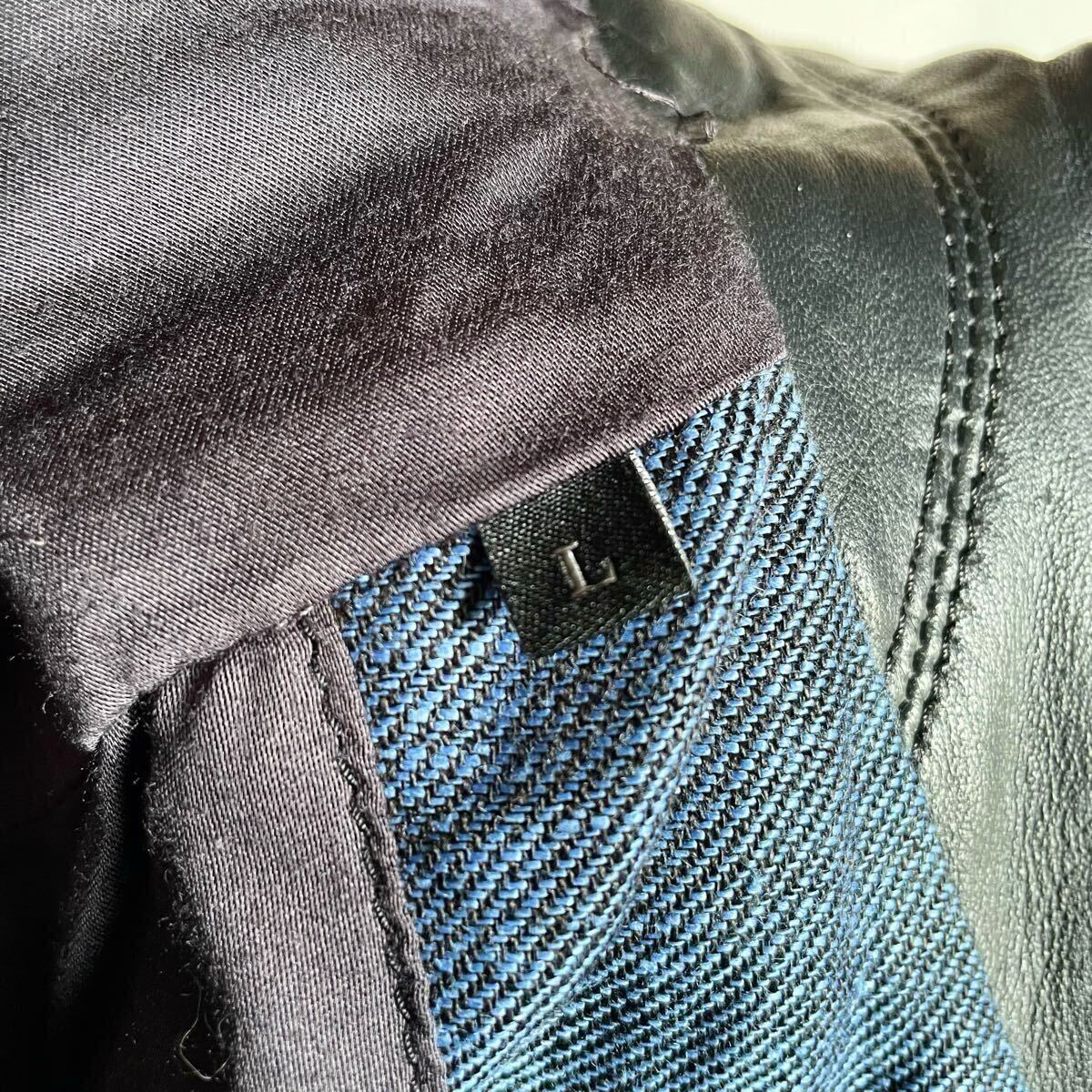 DIESEL ディーゼル│デニム×レザー 切替 羊革 シープスキン 綿 DIESEL ディーゼル│デニム×レザー 切替 羊革 シープスキン 綿