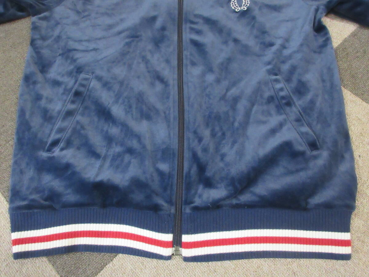 FRED PERRY ベロア トラックジャケット L 紺 日本製 フレッド FRED PERRY ベロア トラックジャケット L 紺 日本製 フレッド