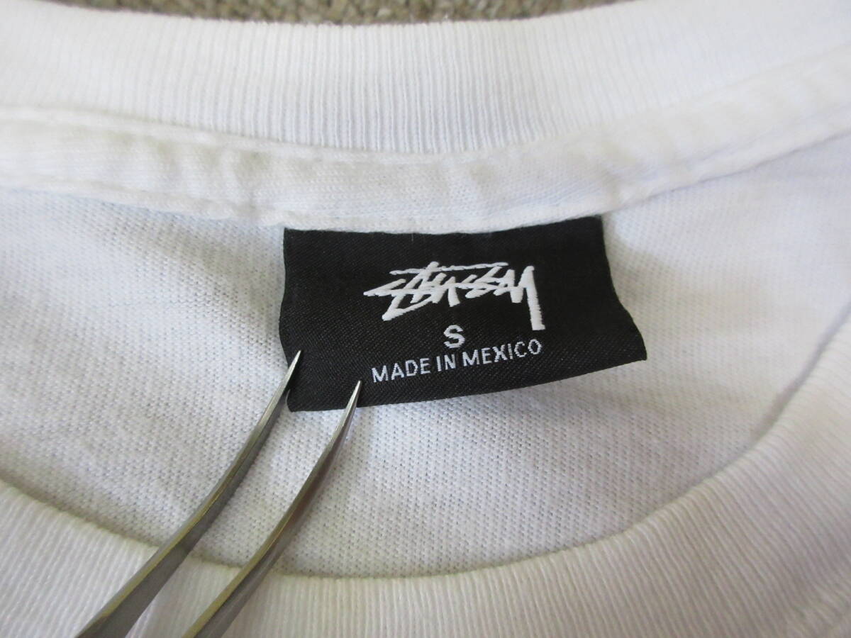 STUSSY メキシコ制 Tシャツ S 白 バックプリント ショーンフォント ステューシー 半袖 ジャック