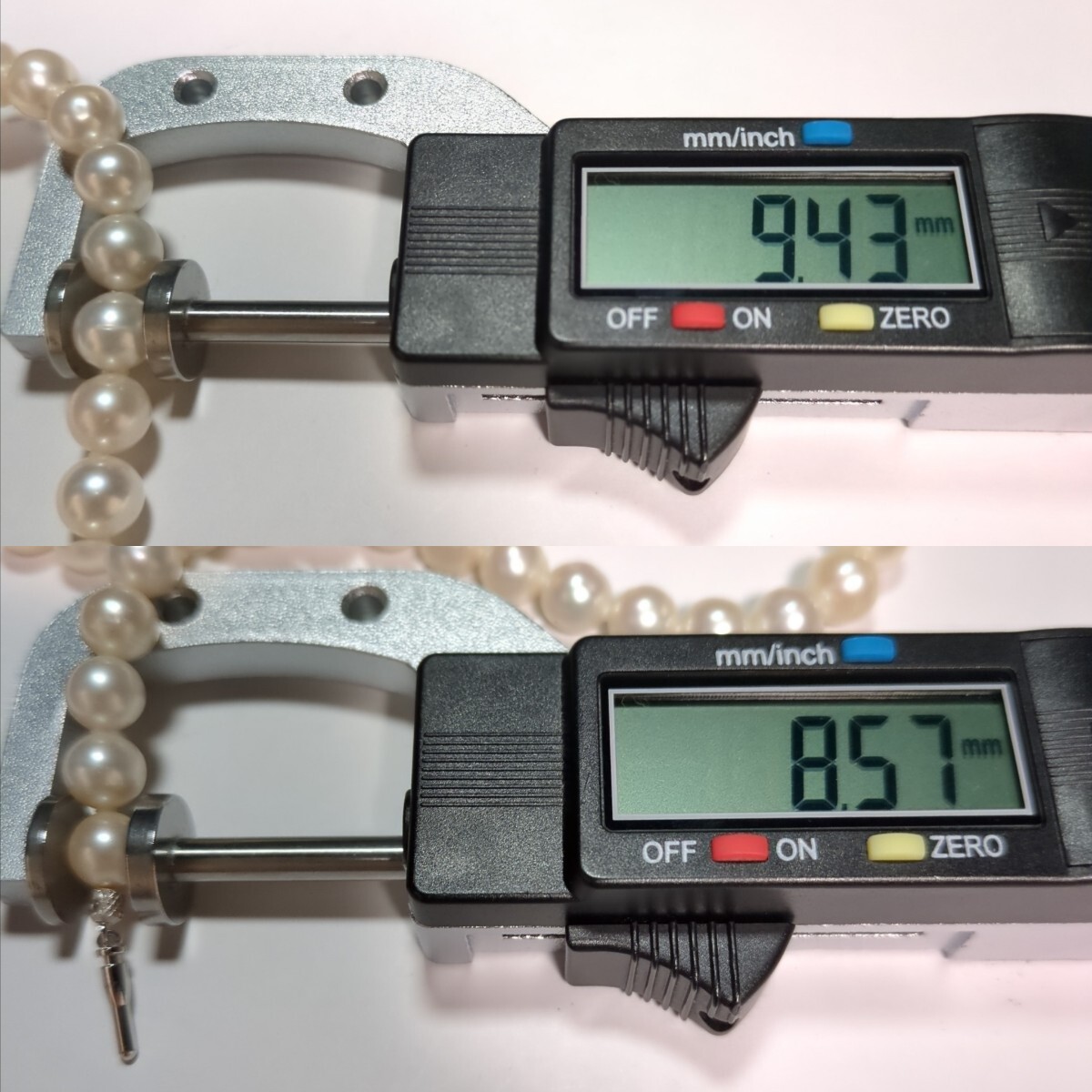 ジュエリーマキ 8.5-9.5mm】真珠 45.5cm 大珠 ホワイト ジュエリーマキ 8.5-9.5mm】真珠 45.5cm 大珠 ホワイト