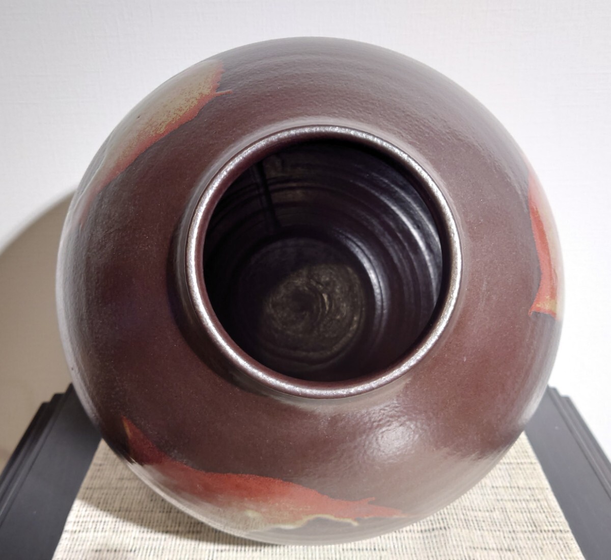ちがいわ窯 福島善三 作 小石原焼 壷 打掛 花瓶 高さ約28.5cm 共 ちがいわ窯 福島善三 作 小石原焼 壷 打掛 花瓶 高さ約28.5cm 共