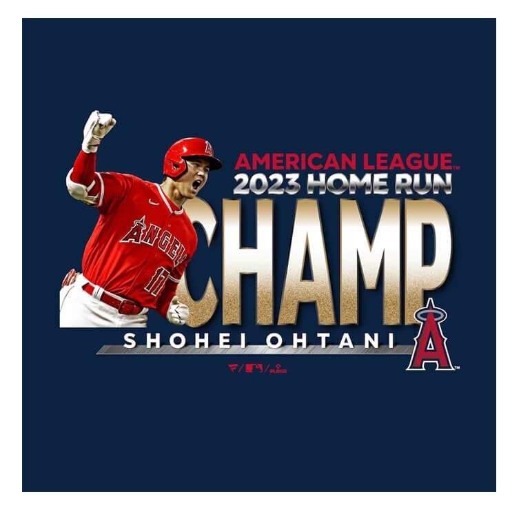 特価セール Fanatics MLB エンゼルス 大谷翔平 2023 アメリカンリーグ ホームラン王 スウェット パーカー 紺 M ML06-23FW03 メンズ