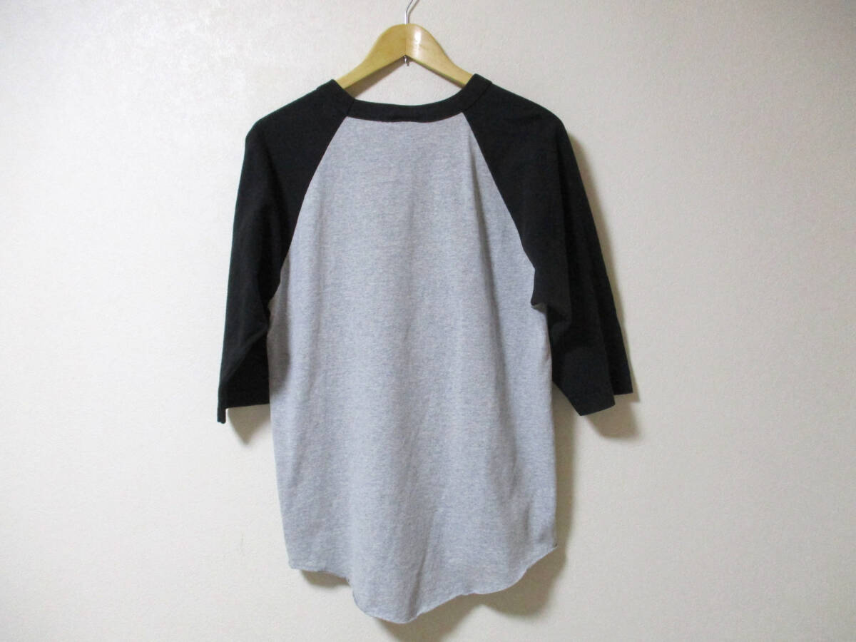 VOLCOM 　ボルコム ラグランＴシャツ 　七分袖　グレー×黒 　サイズM　　90s　　　（３E　ケ
