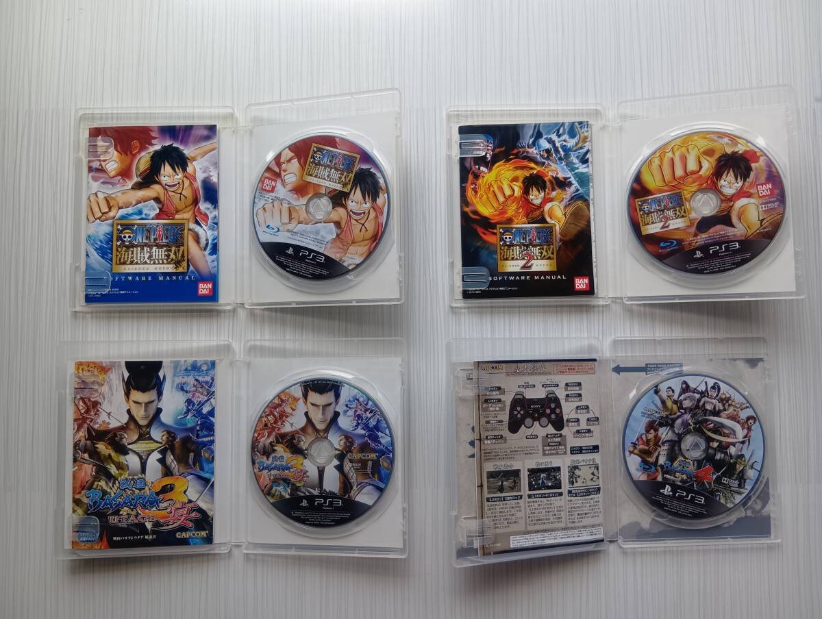 ps3　無双系　4本セット　　戦国バサラ　3　4　宴　　　ワンピース海賊　　ワンピース海賊2