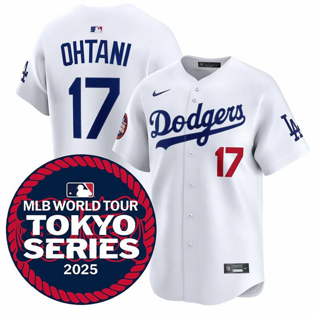 新品L MLB×NIKE大谷翔平 ドジャース ユニフォーム 東京シリーズ 新品L MLB×NIKE大谷翔平 ドジャース ユニフォーム 東京シリーズ
