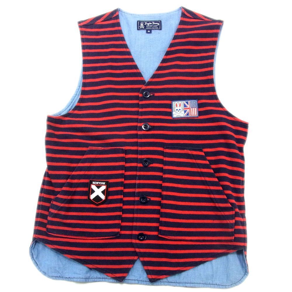 購入前にコメントください。さん専用 美品 $ 希少□ Psycho Bunny サイコバニー□ ベスト ジレ□ 厚手