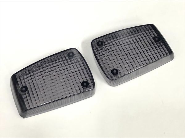 送料込み CBX400F ウインカーレンズ ライト スモーク(2枚SET)●CBX550F/エイプ/ジェイド/純正タイプ/當時風