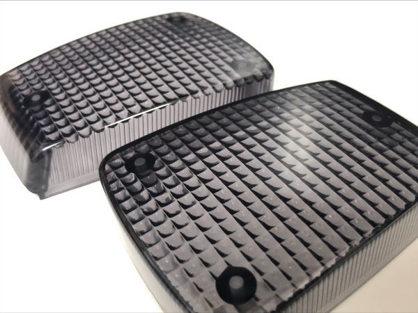 送料込み CBX400F ウインカーレンズ ライト スモーク(2枚SET)●CBX550F/エイプ/ジェイド/純正タイプ/當時風